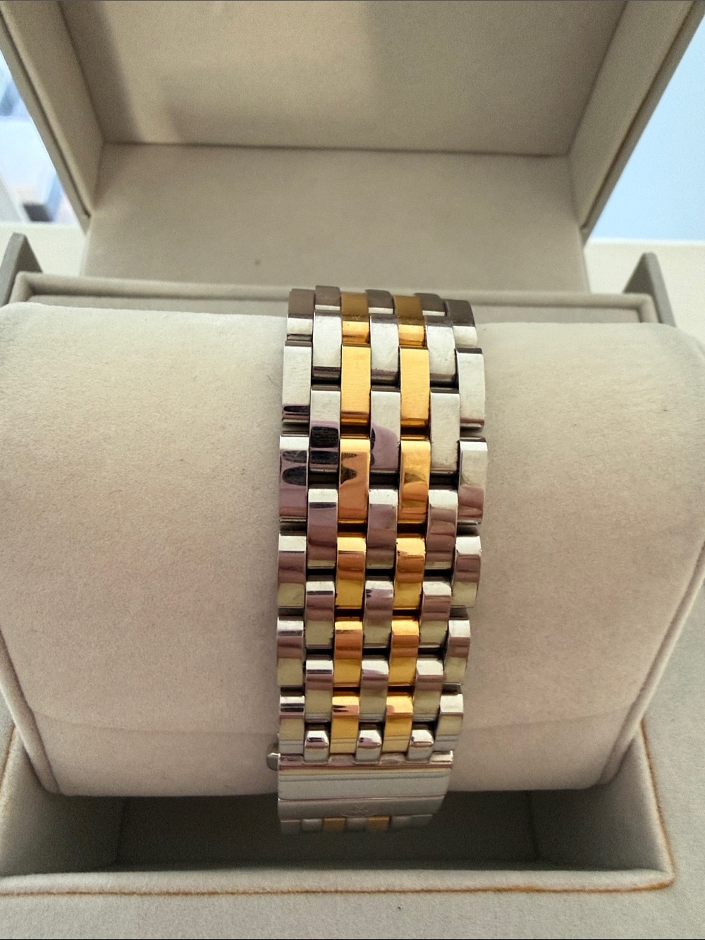 Michele Two-Tone Gold and Silver Diamond Bezel Women's Watch - Picture 9 of 12